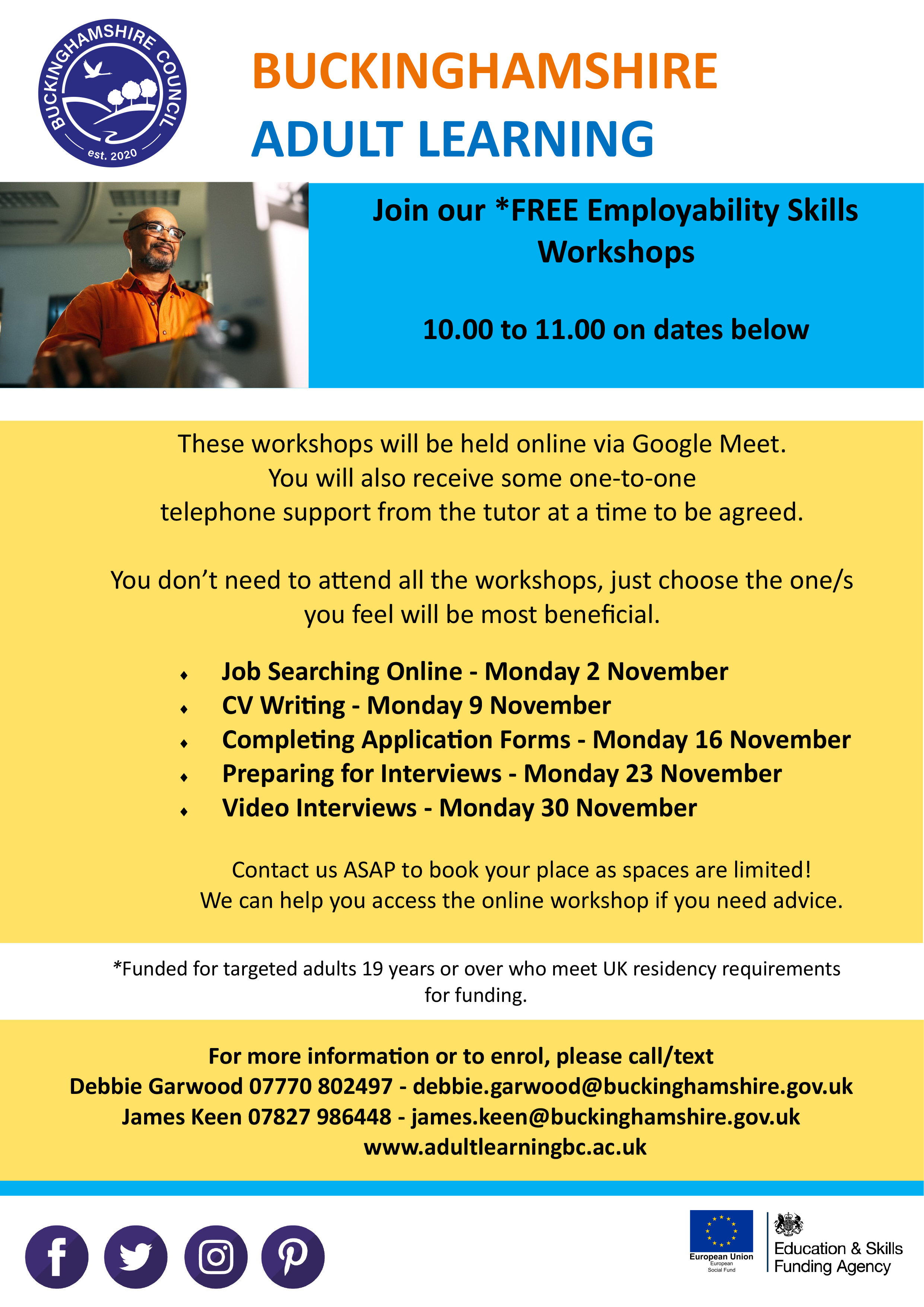 Buckinghamshire Adult Learning Courses - Carers Bucks